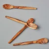 Olive Wood Spoons, Mini Set of 4