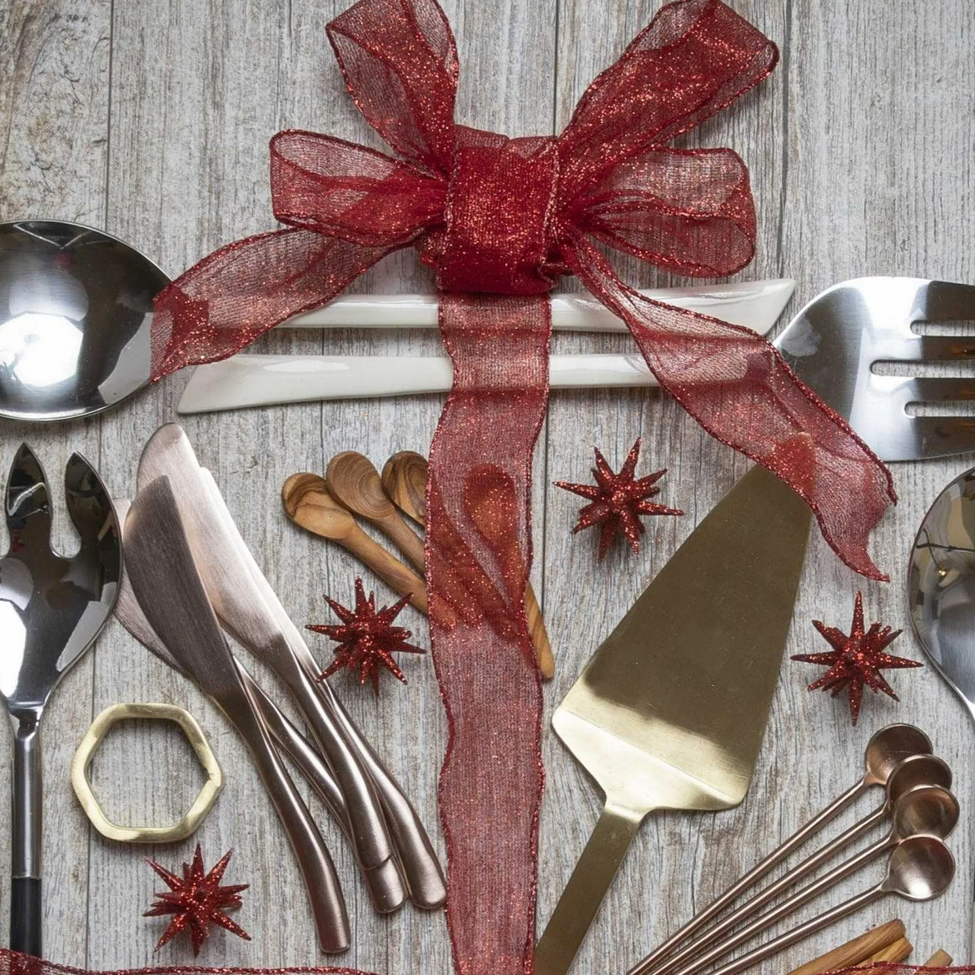 Olive Wood Spoons, Mini Set of 4