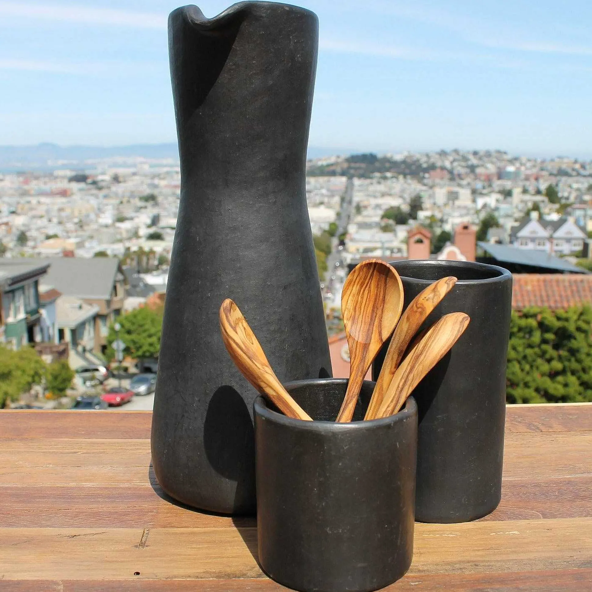 Olive Wood Spoons, Small Set of 4