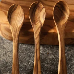 Olive Wood Spoons, Small Set of 4