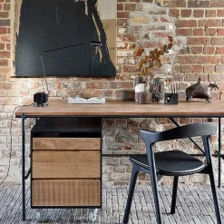 Oscar Solid Teak Desk, 55.5"