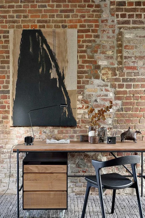 Oscar Solid Teak Desk, 55.5"