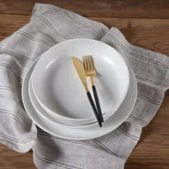 Pacifica Dinner Plate, Salt, Set of 6^Be Home Fashion