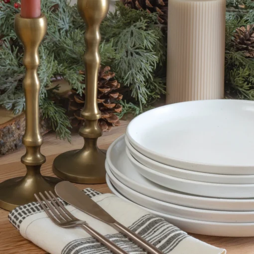 Pacifica Dinner Plate, Salt, Set of 6^Be Home Fashion