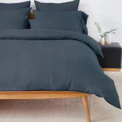 Parker Linen Euro Sham, Navy^Be Home Hot