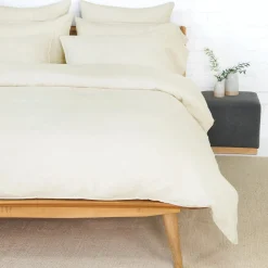 Parker Linen King Duvet Set, Cream^Be Home New