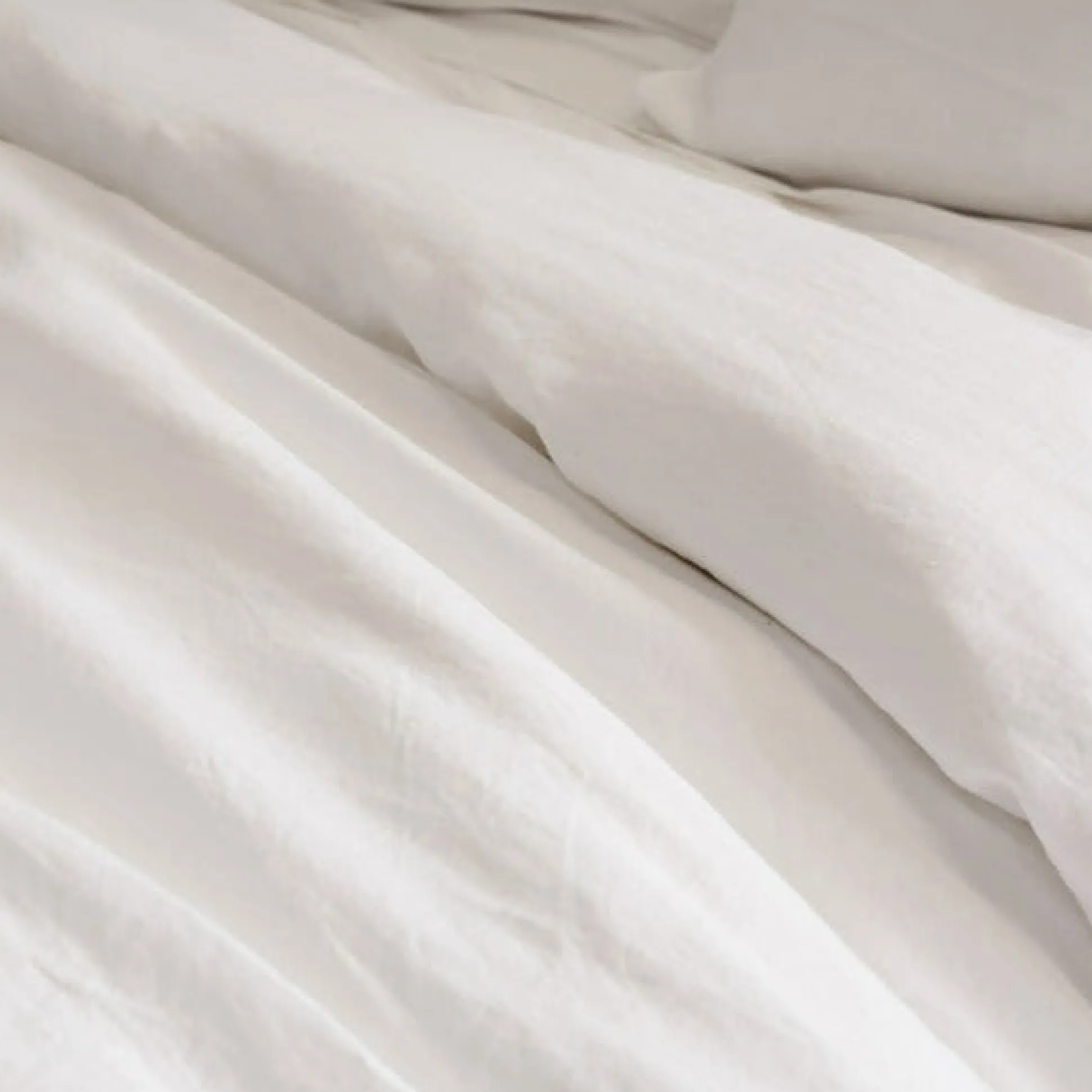 Parker Linen King Duvet Set, White^Be Home Store