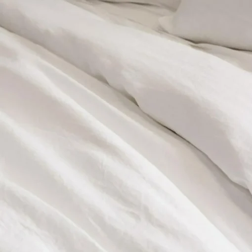 Parker Linen Queen Duvet Set, White^Be Home Discount