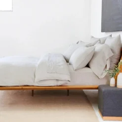 Parker Linen Standard Sham Set, Flax^Be Home Store