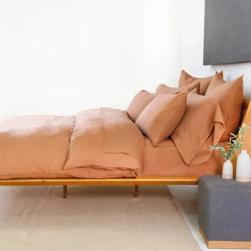 Parker Linen Standard Sham Set, Terra Cotta^Be Home Outlet