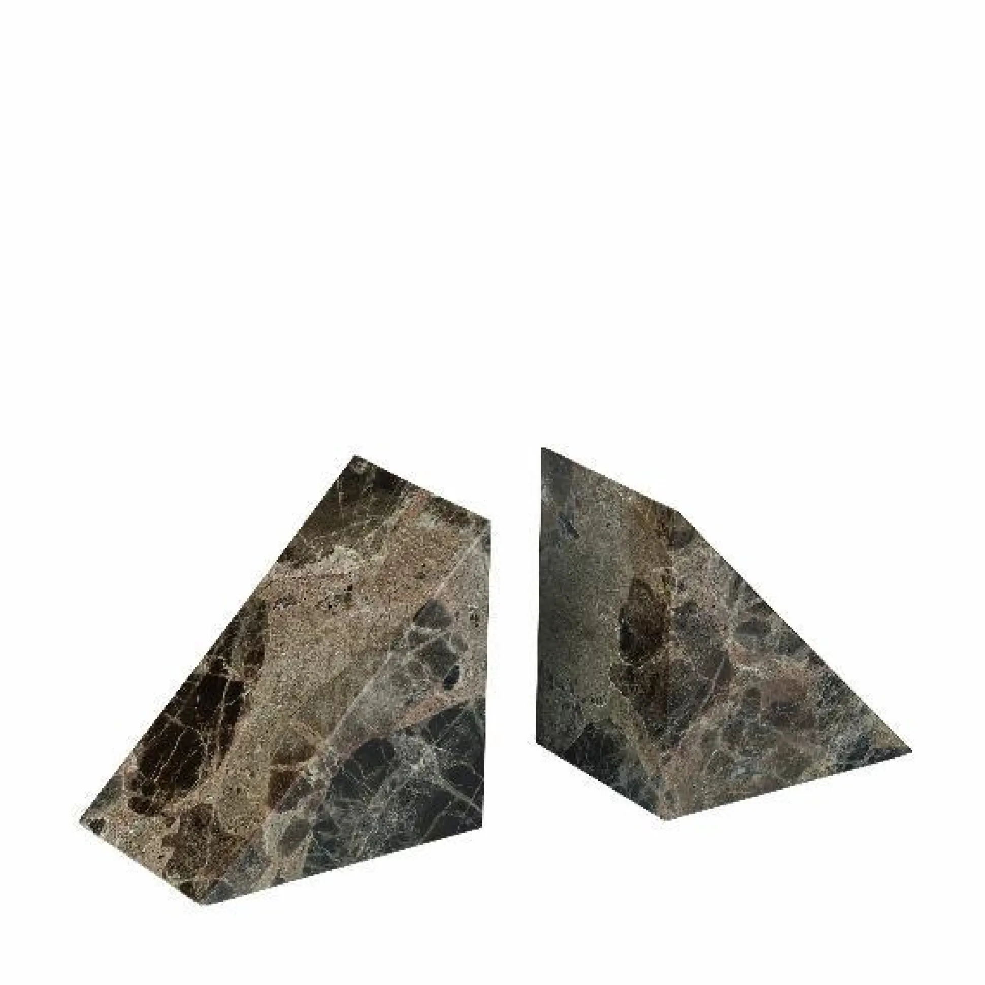Pesa Marble Bookends, Set of 2, Brown^Be Home Store