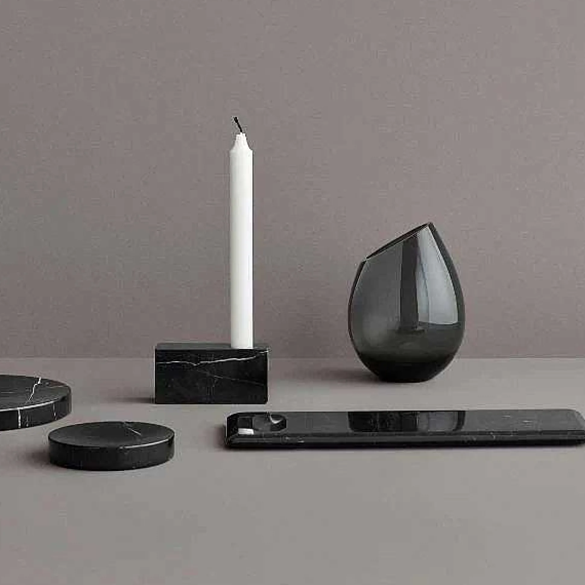 Pesa Marble Tray, Large, Black