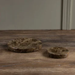Pesa Marble Tray, Large, Brown^Be Home Store