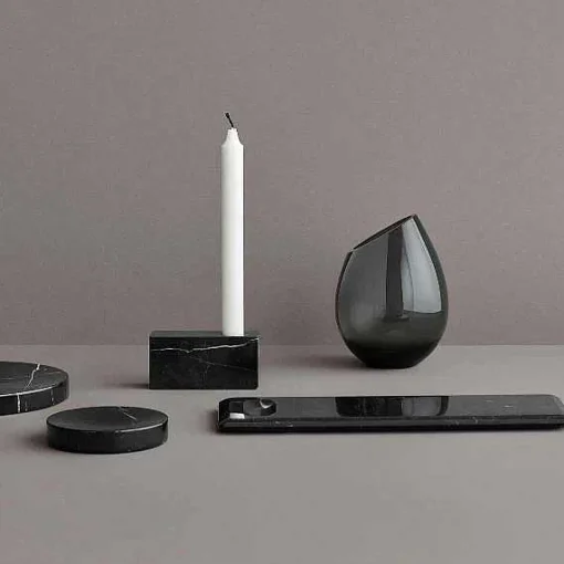 Pesa Marble Tray, Small, Black