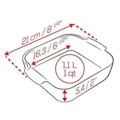 Peugeot Appolia Ceramic 14" Square Baker, Ecru