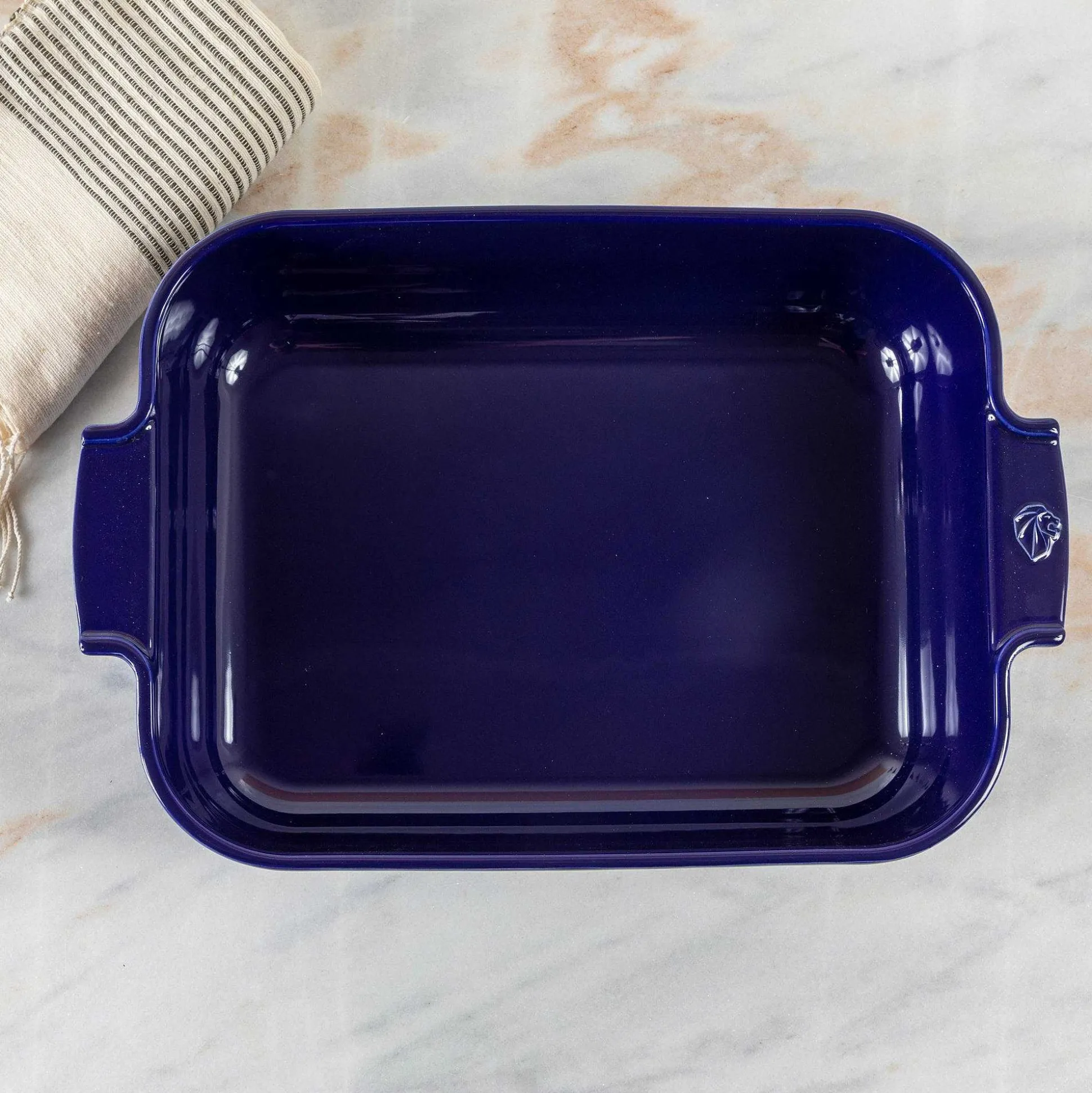 Peugeot Appolia Ceramic 16" Rectangular Baker, Deep Blue