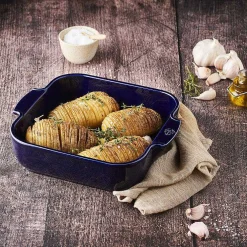 Peugeot Appolia Ceramic 11" Square Baker, Deep Blue