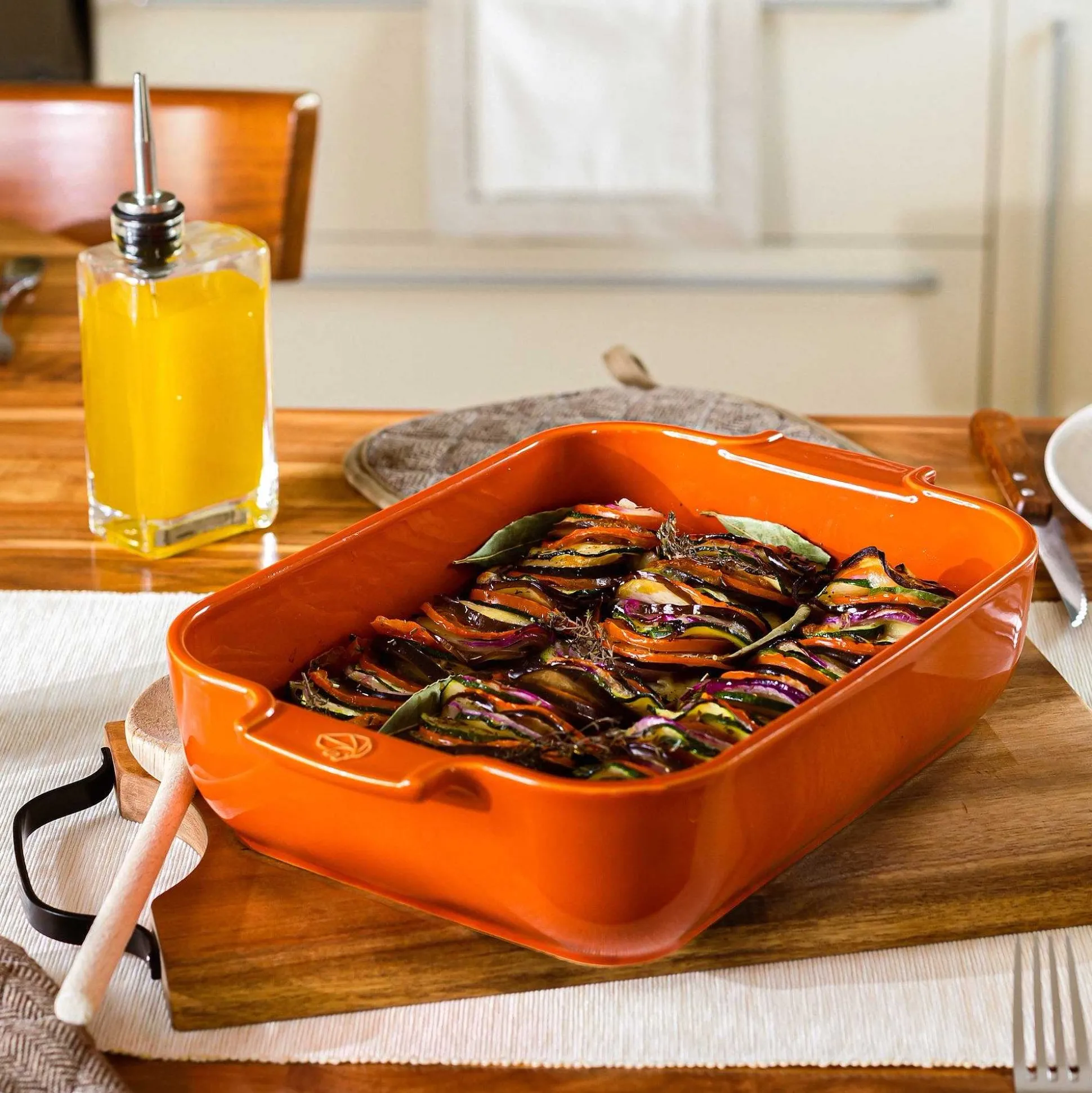 Peugeot Appolia Ceramic 16" Rectangular Baker, Terracotta