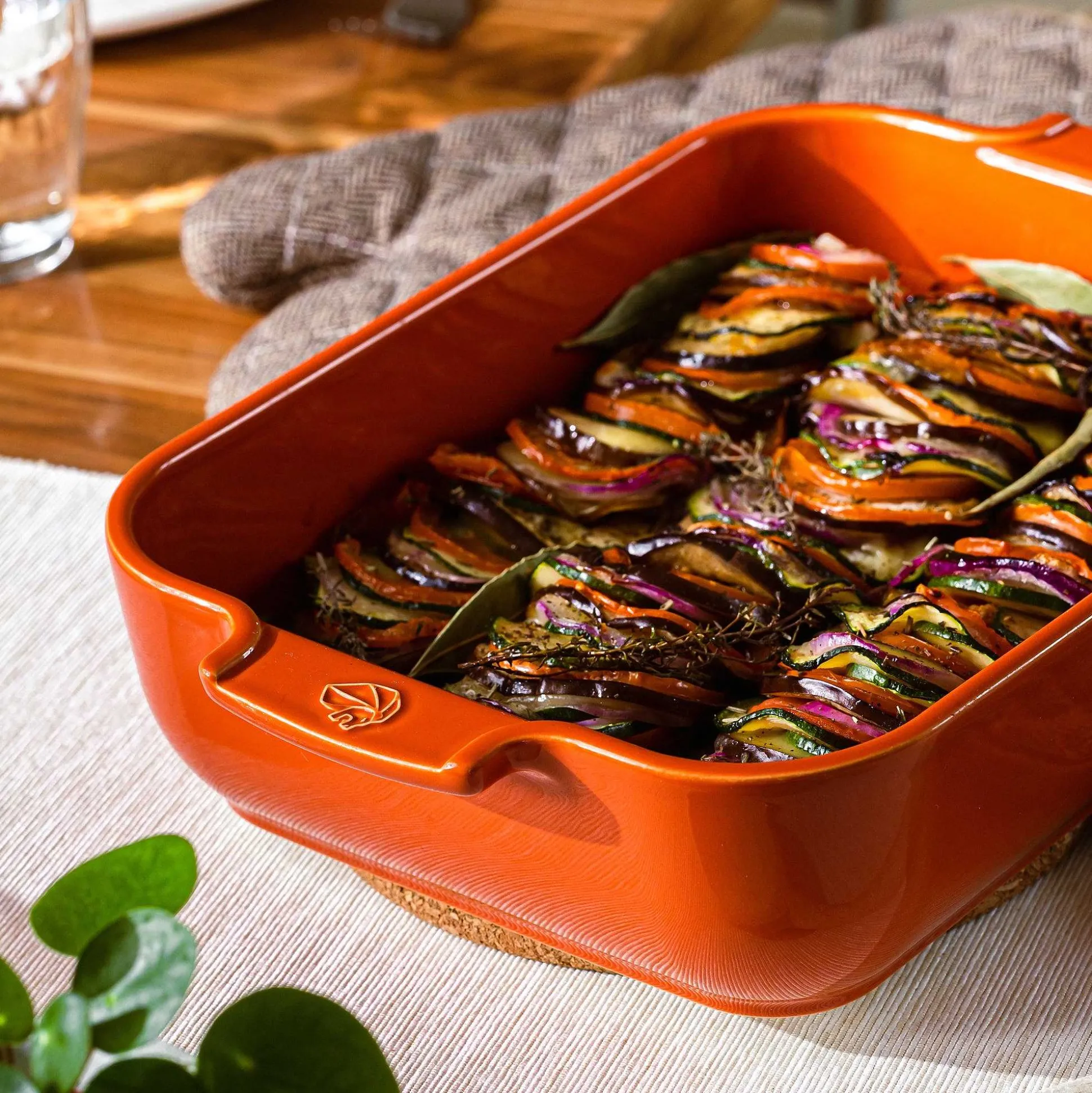 Peugeot Appolia Ceramic 16" Rectangular Baker, Terracotta