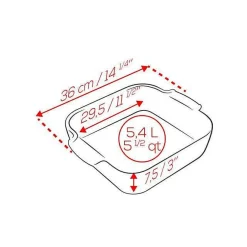 Peugeot Appolia Ceramic 14" Square Baker, Deep Blue