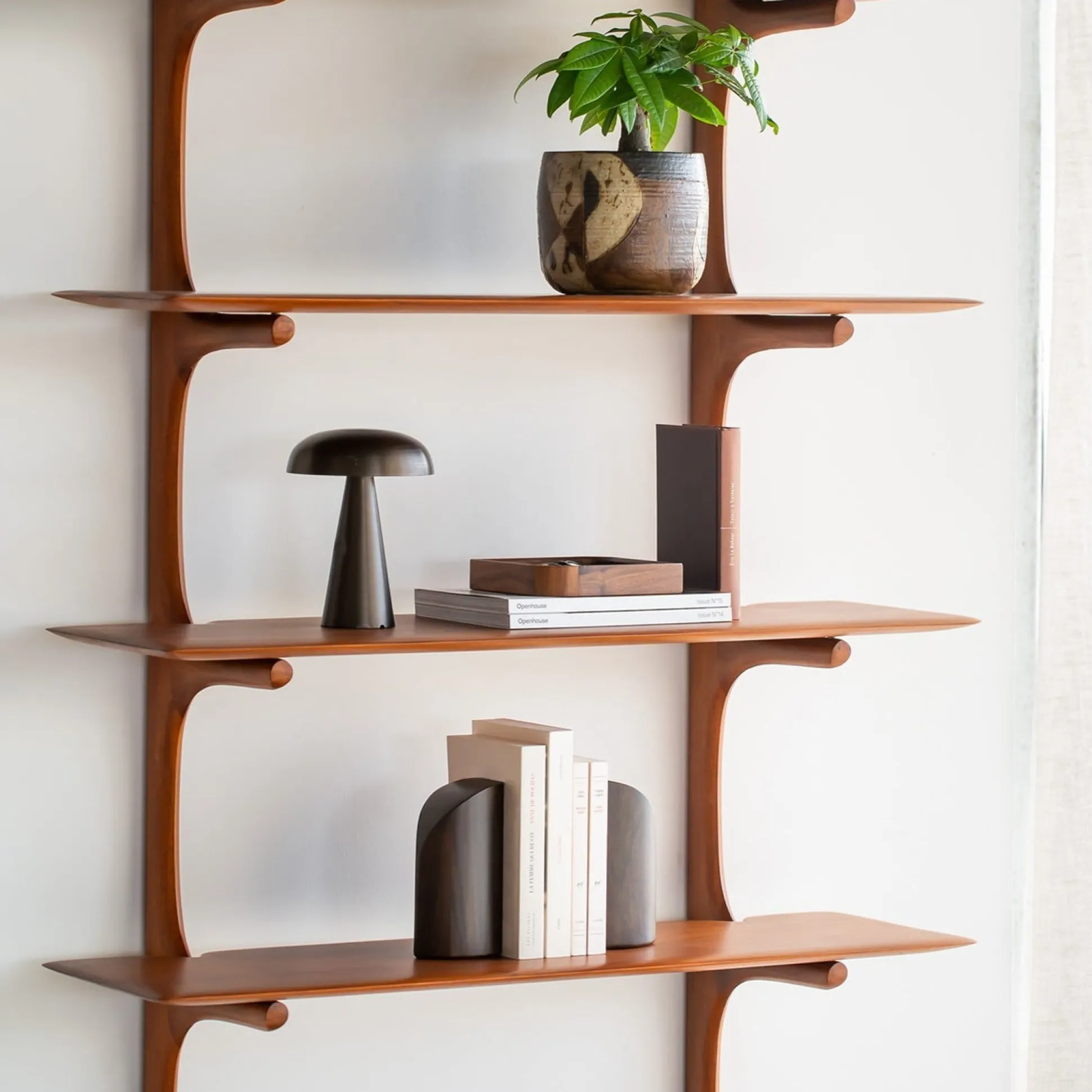 Pi Dark Brown Mahogany Bookends, Set Of 2^Be Home Online