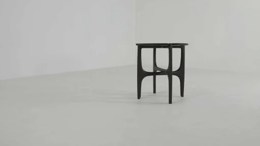 Pi Side Table, Dark Mahogany