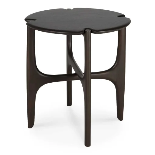 Pi Side Table, Dark Mahogany