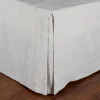 Pleated Linen Queen Bedskirt, Flax^Be Home Sale