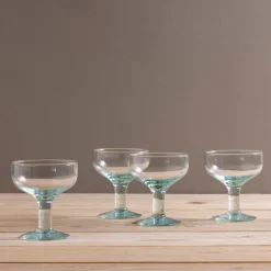 Premium Recycled Coupe Glass, Set of 4^Be Home Clearance