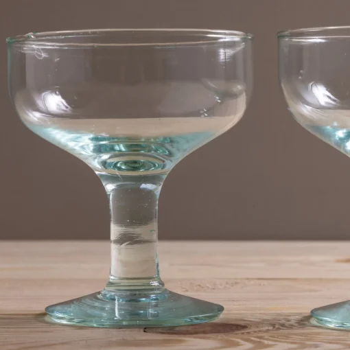 Premium Recycled Coupe Glass, Set of 4^Be Home Clearance