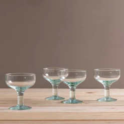 Premium Recycled Coupe Glass, Set of 4