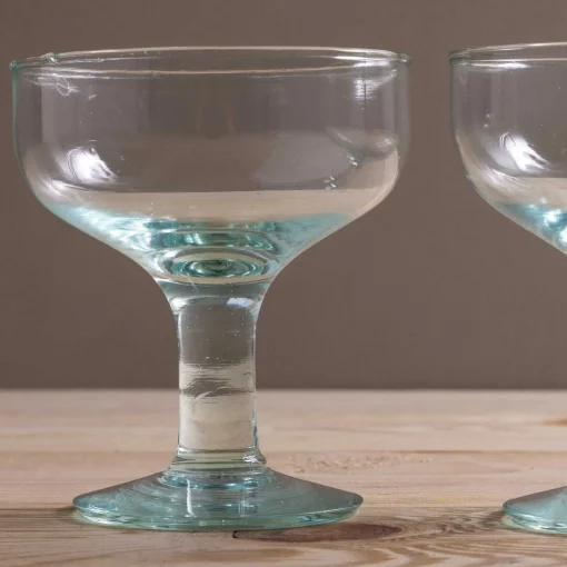 Premium Recycled Coupe Glass, Set of 4