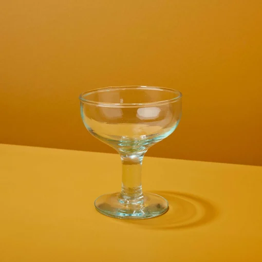 Premium Recycled Coupe Glass, Set of 4