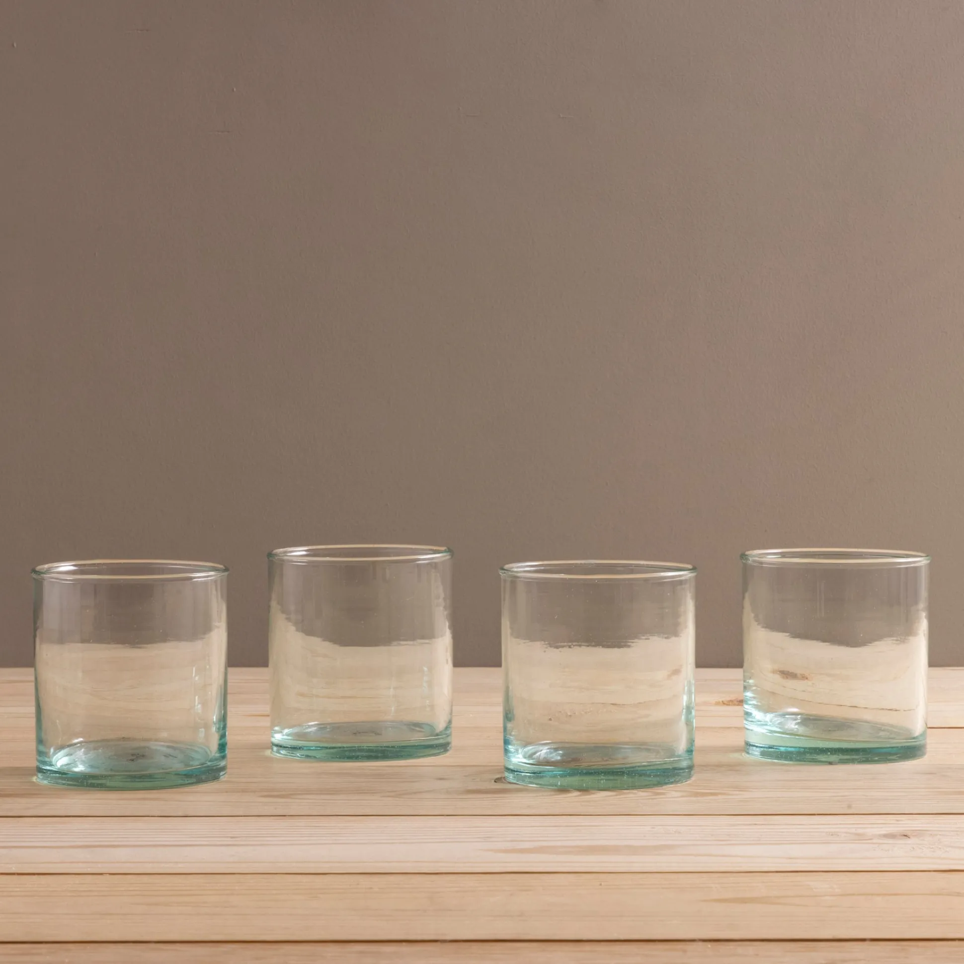 Premium Recycled Double Old Fashioned Glass, Set of 4^Be Home Fashion