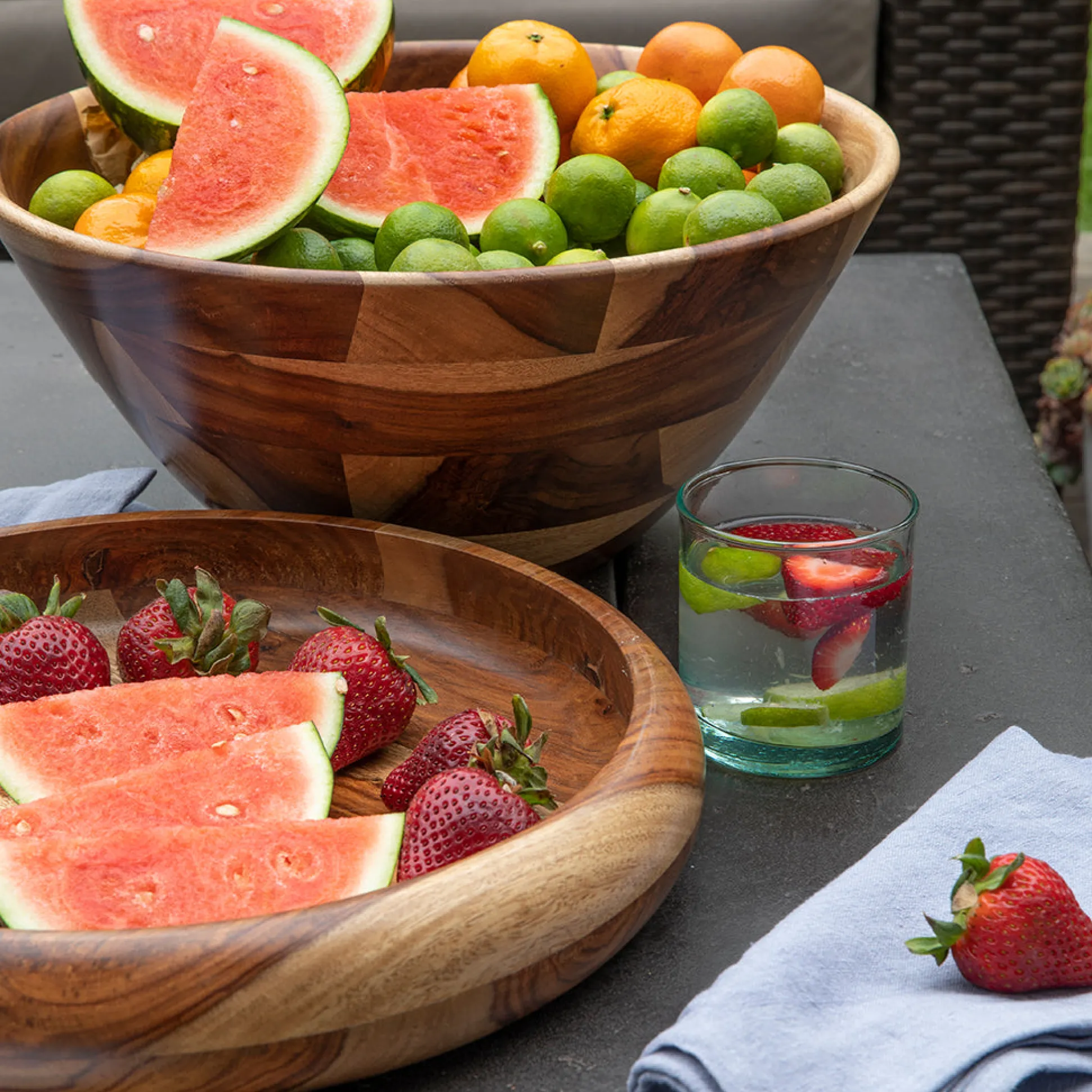 Premium Recycled Double Old Fashioned Glass, Set of 4^Be Home Fashion