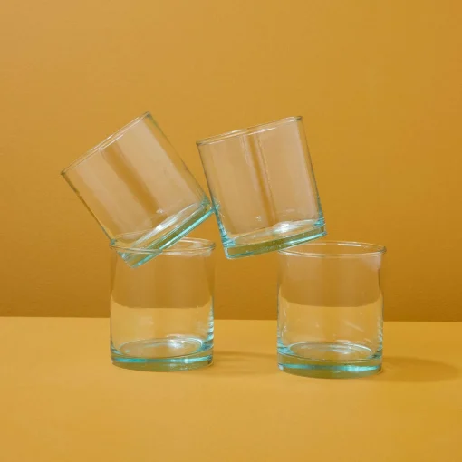 Premium Recycled Double Old Fashioned Glass, Set of 4
