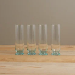 Premium Recycled Footed Champagne Flute, Set of 4^Be Home Sale