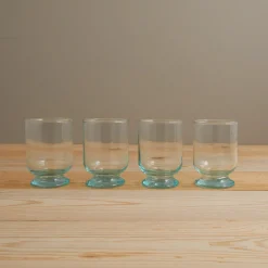 Premium Recycled Footed Tumbler, Set of 4^Be Home Store