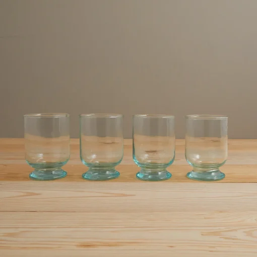 Premium Recycled Footed Tumbler, Set of 4^Be Home Store