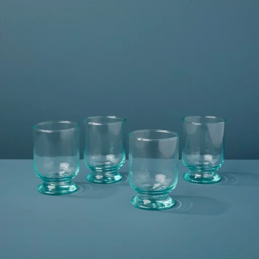 Premium Recycled Footed Tumbler, Set of 4^Be Home Store