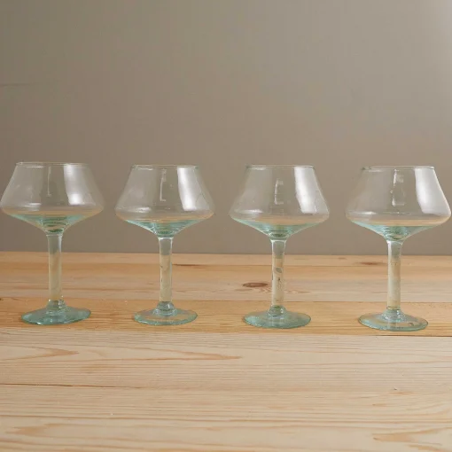 Premium Recycled Margarita Glass, Set of 4