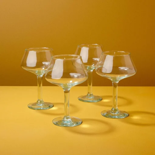 Premium Recycled Margarita Glass, Set of 4