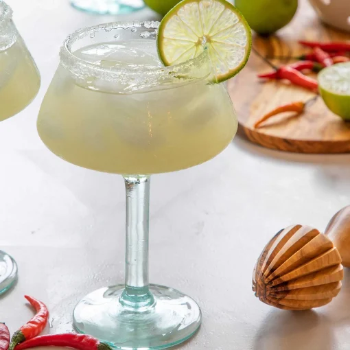 Premium Recycled Margarita Glass, Set of 4