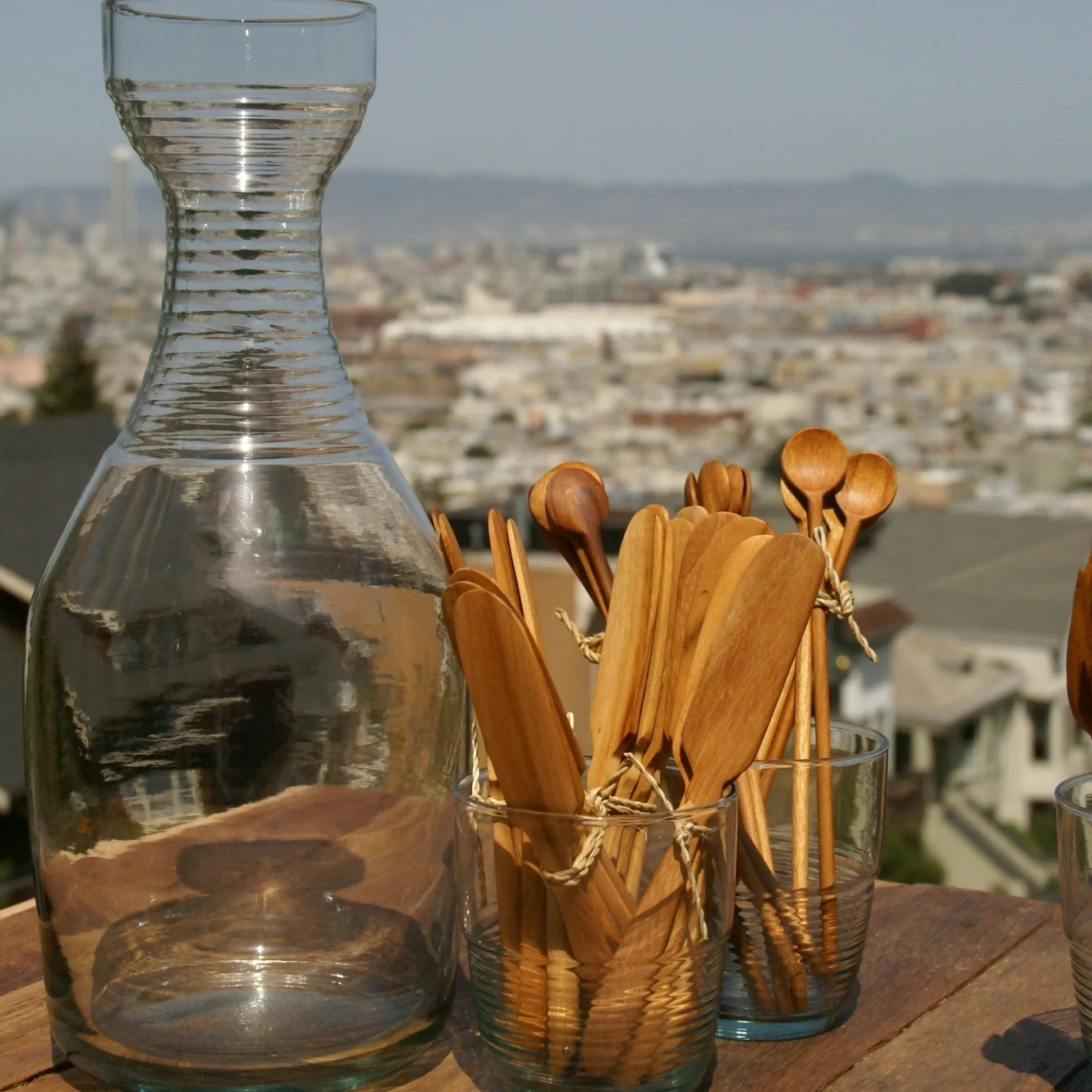 Premium Recycled Ripple Carafe^Be Home Store