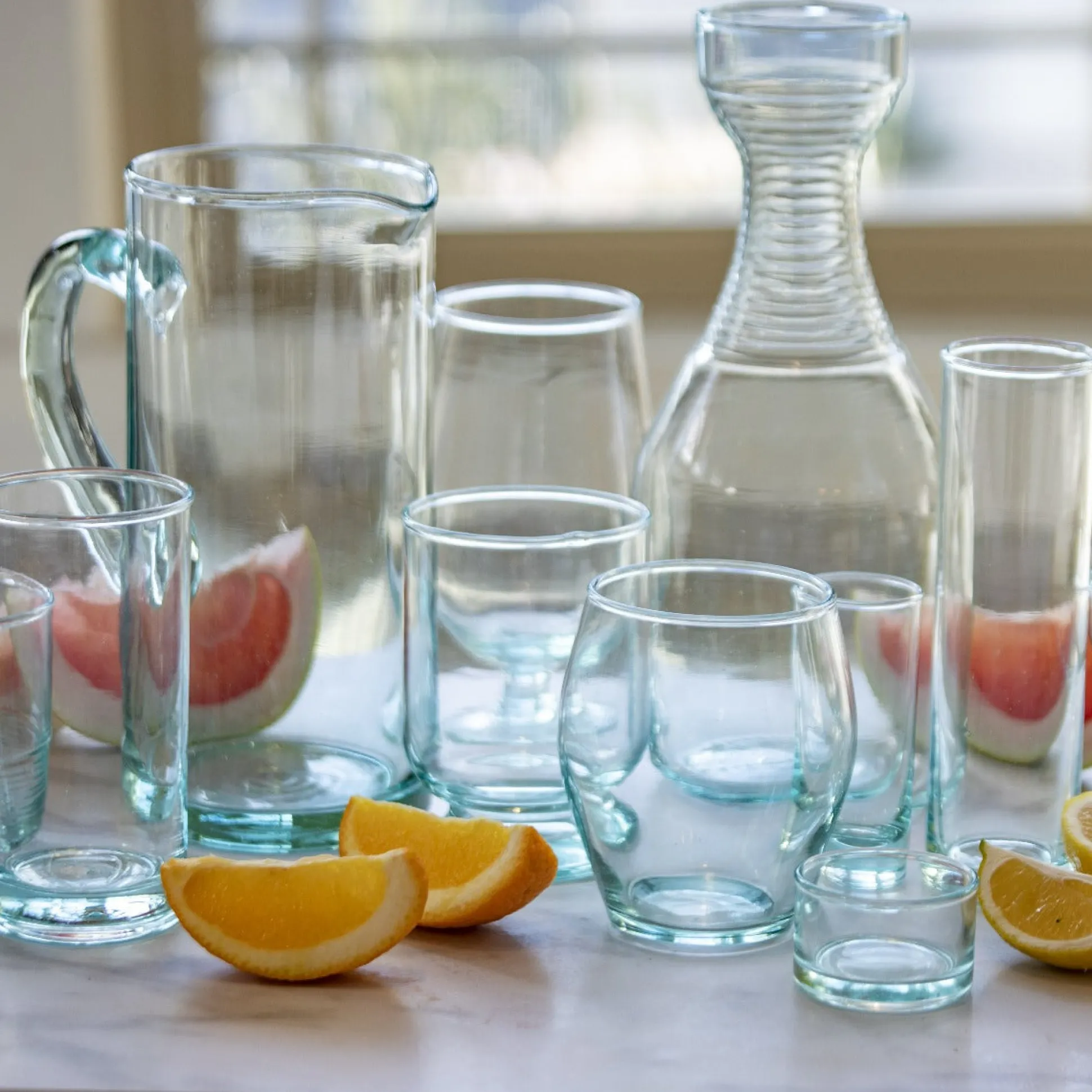 Premium Recycled Ripple Carafe^Be Home Store
