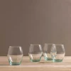 Premium Recycled Stemless Tulip Glass, Set of 4
