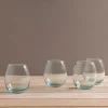 Premium Recycled Stemless Wine Glass, Set of 4^Be Home Store