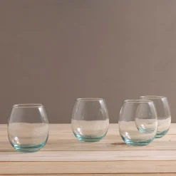 Premium Recycled Stemless Wine Glass, Set of 4^Be Home Store