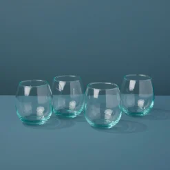 Premium Recycled Stemless Wine Glass, Set of 4^Be Home Store