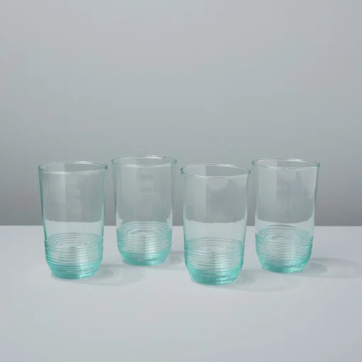 Premium Recycled Tall Ripple Tumbler, Set of 4^Be Home Fashion